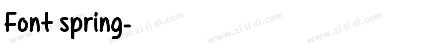 Font spring字体转换